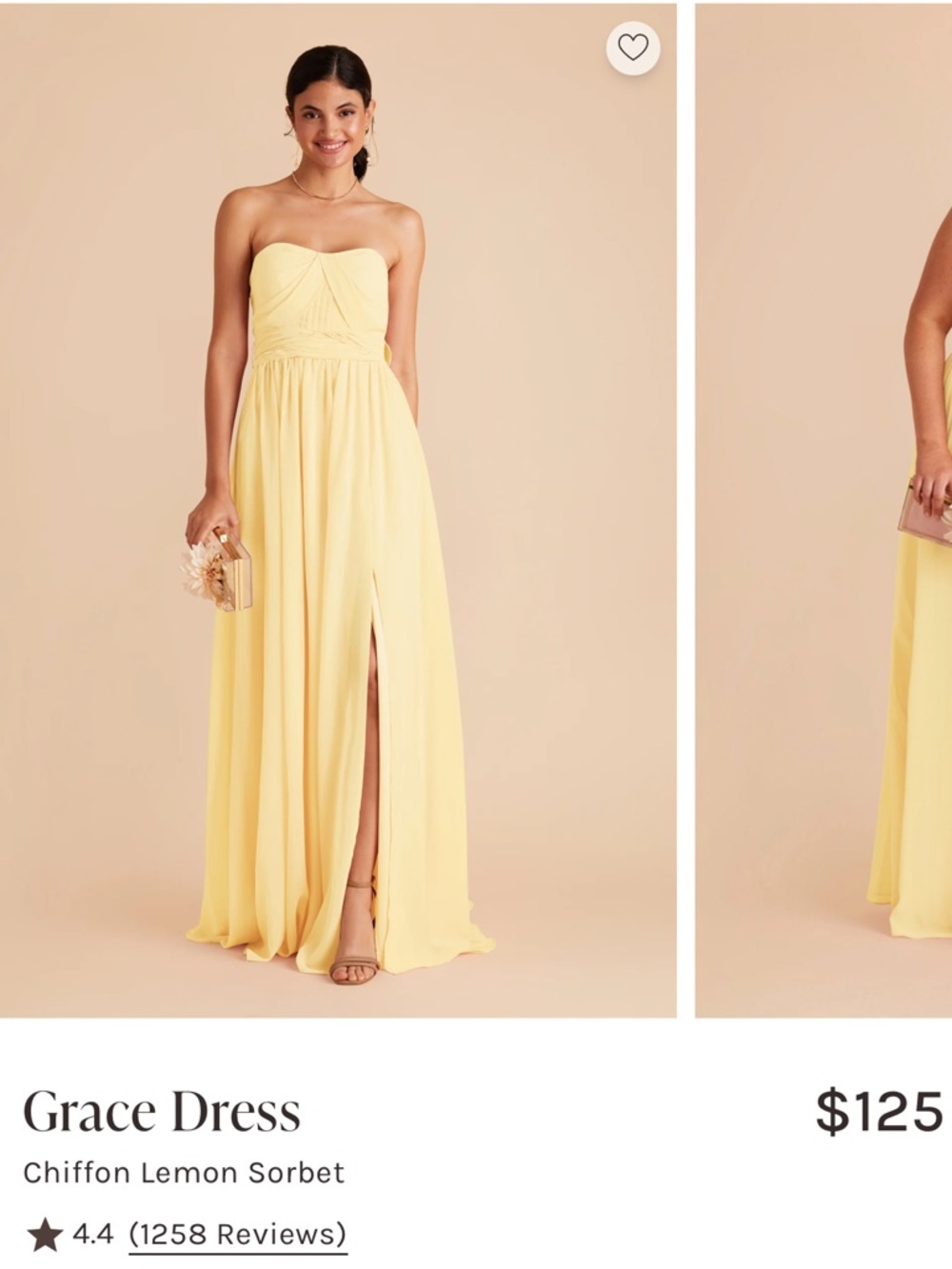 Birdy Grey M Chiffon Grace Dress in Lemon Sorbet